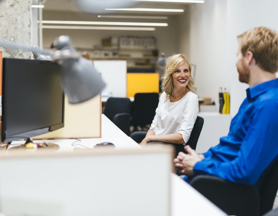 Working in an office